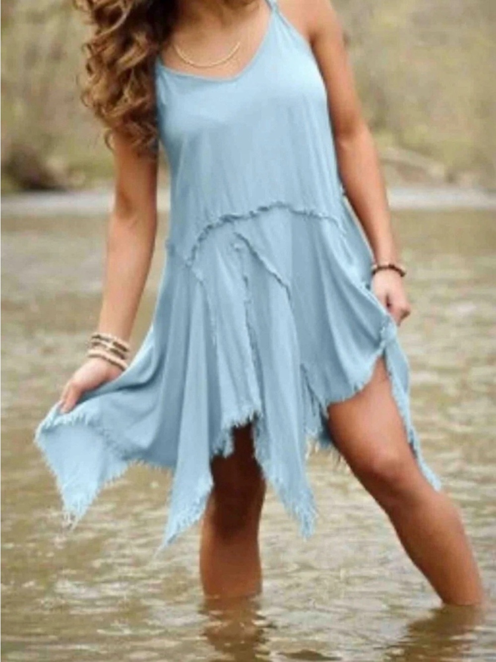 Free People Intimately Shredded Mini Dress Fairy WhimsiGoth Boho Festival Sz XS - Picture 2 of 5